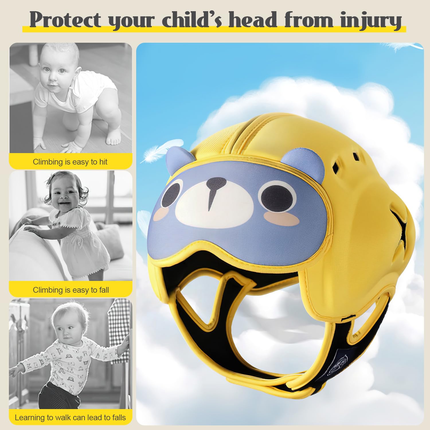Lurui ultra-lightweight helmet keeps little heads comfortable during play.