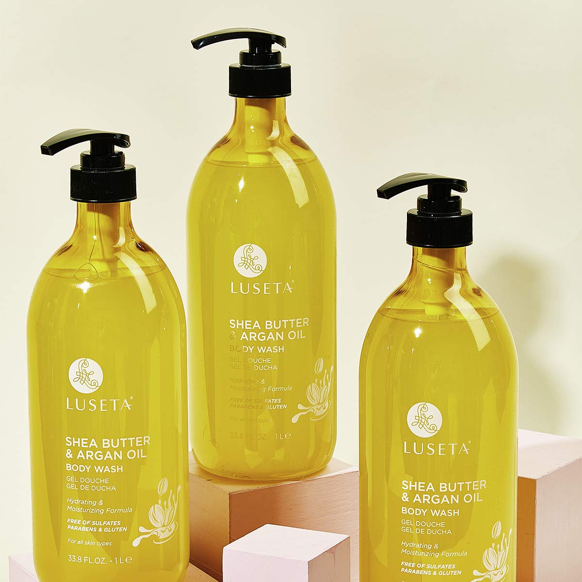 Luseta body wash forms a soft foam for skin nourishment