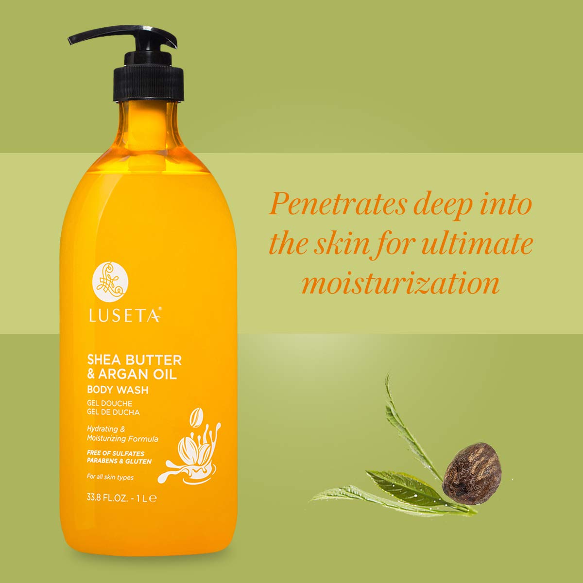 Luseta ingredients highlight shea butter and argan oil for moisturizing benefits