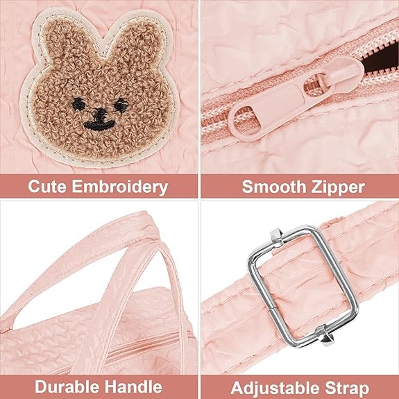 Lushandy external zipper pockets enable quick access to tissues and essentials.