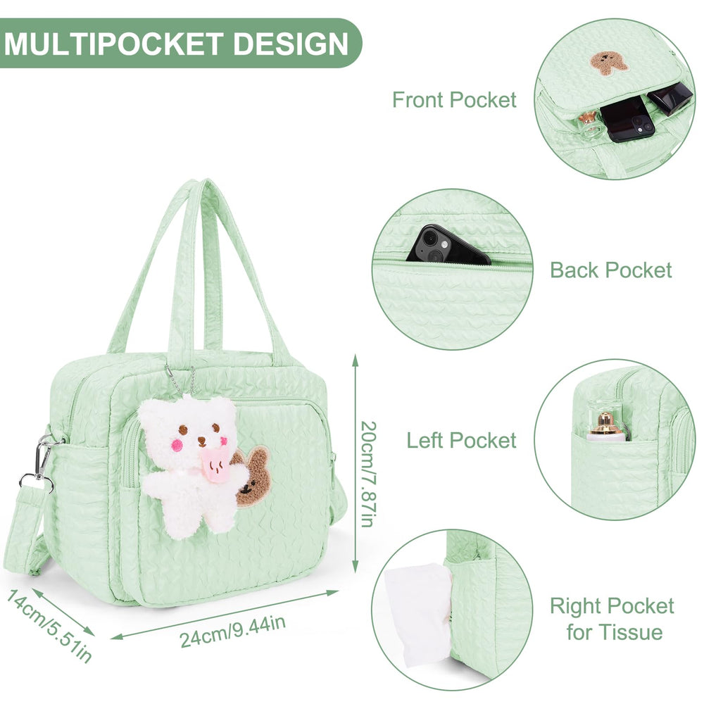 Lushandy diaper bag tote adjustable strap supports crossbody or shoulder wear.