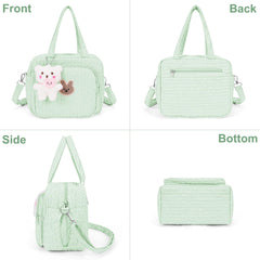 Lushandy diaper bag tote back pocket keeps small items neatly organized.