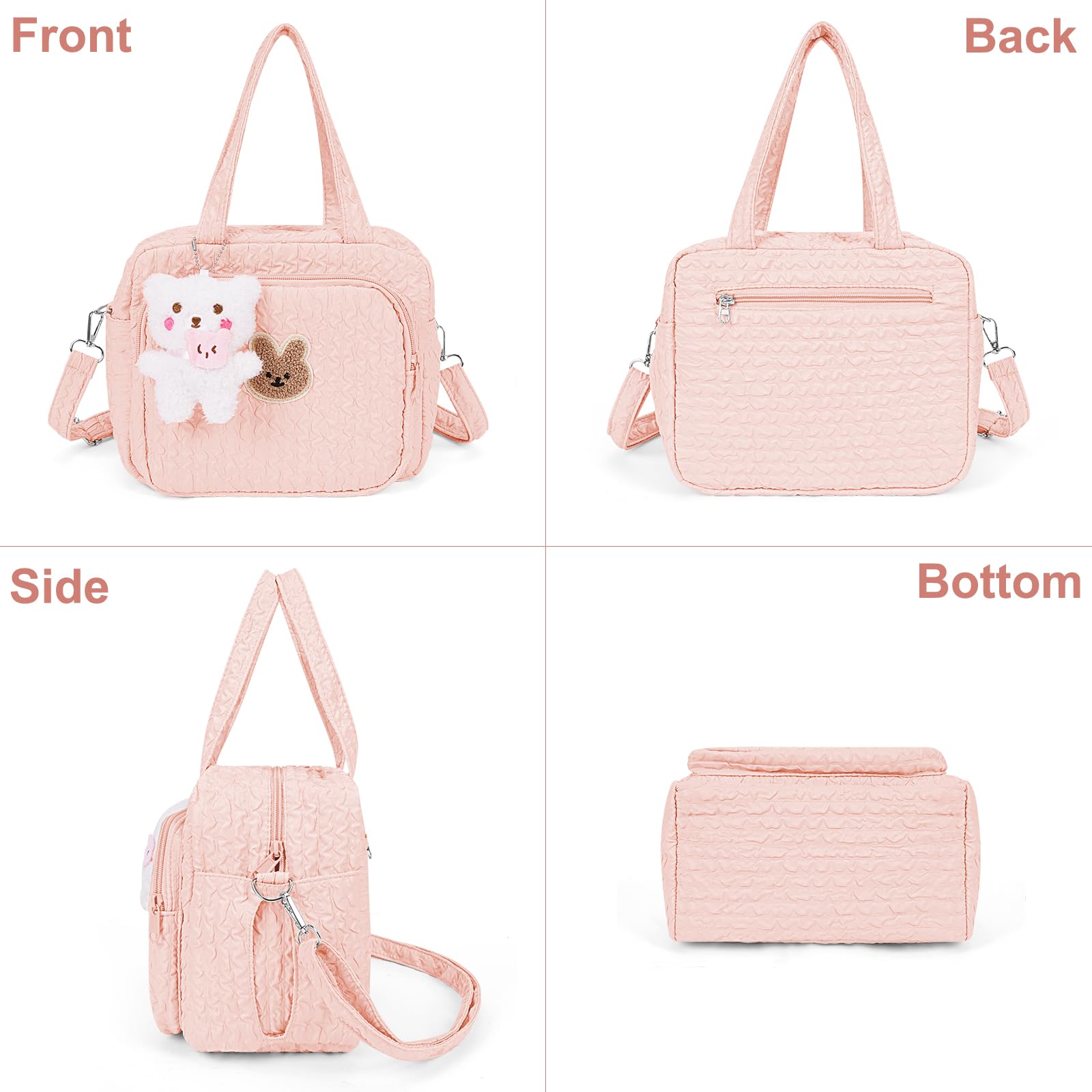 Lushandy diaper bag tote front pocket keeps essentials within reach for busy parents