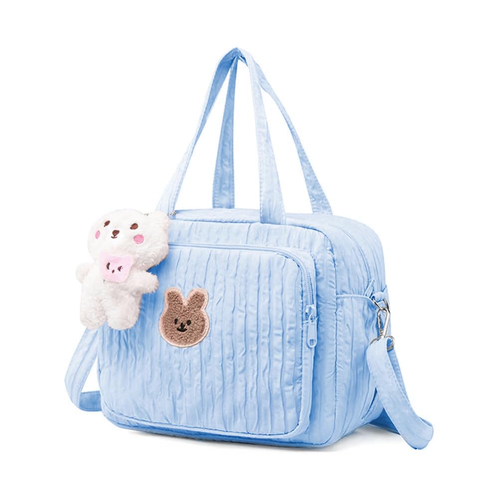Lushandy diaper bag tote front pocket for quick access to essentials.