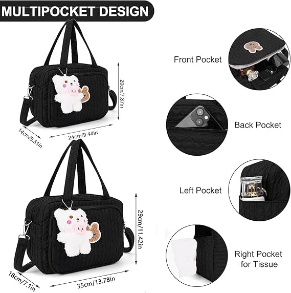 Lushandy diaper bag tote inside pockets highlighting bottle and clothes storage
