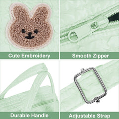 Lushandy diaper bag tote interior pockets with thermal insulation for bottles.