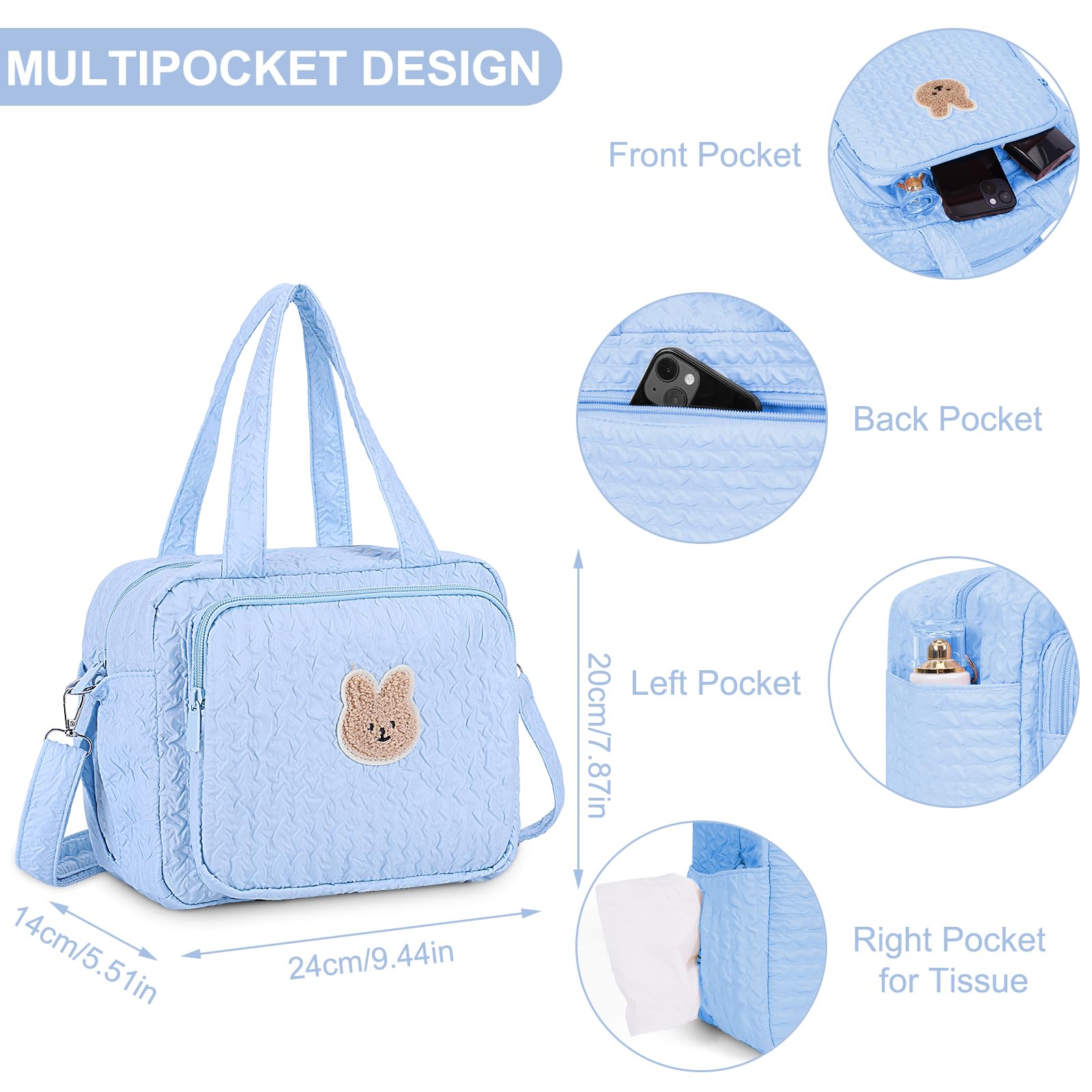 Lushandy diaper bag tote insulated bottle compartments maintain temperatures.