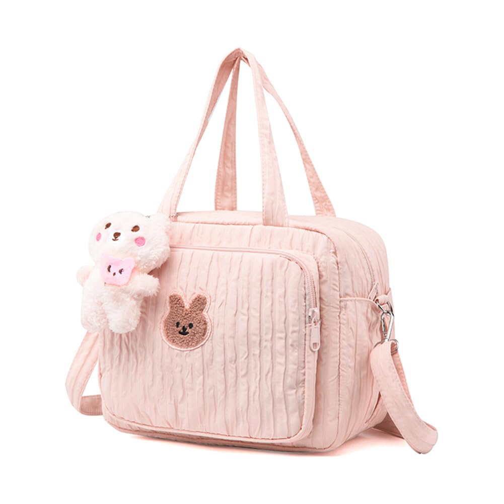 Lushandy diaper bag tote exterior view showing compact, travel-ready design for quick outings