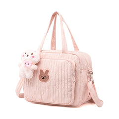Lushandy diaper bag tote exterior view showing compact, travel-ready design for quick outings