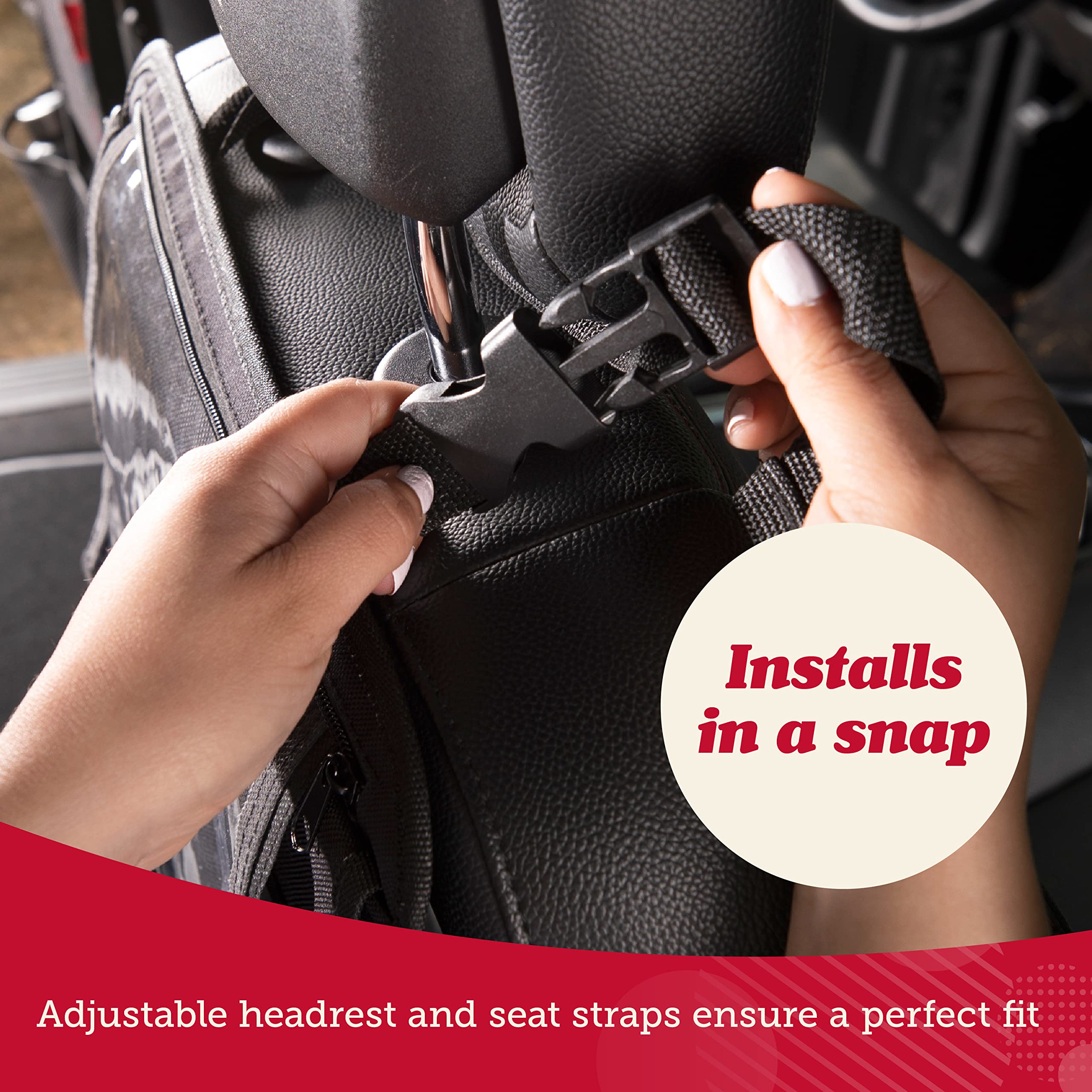 Lusso Gear backseat organizer gray keeps car tidy with multiple storage pockets