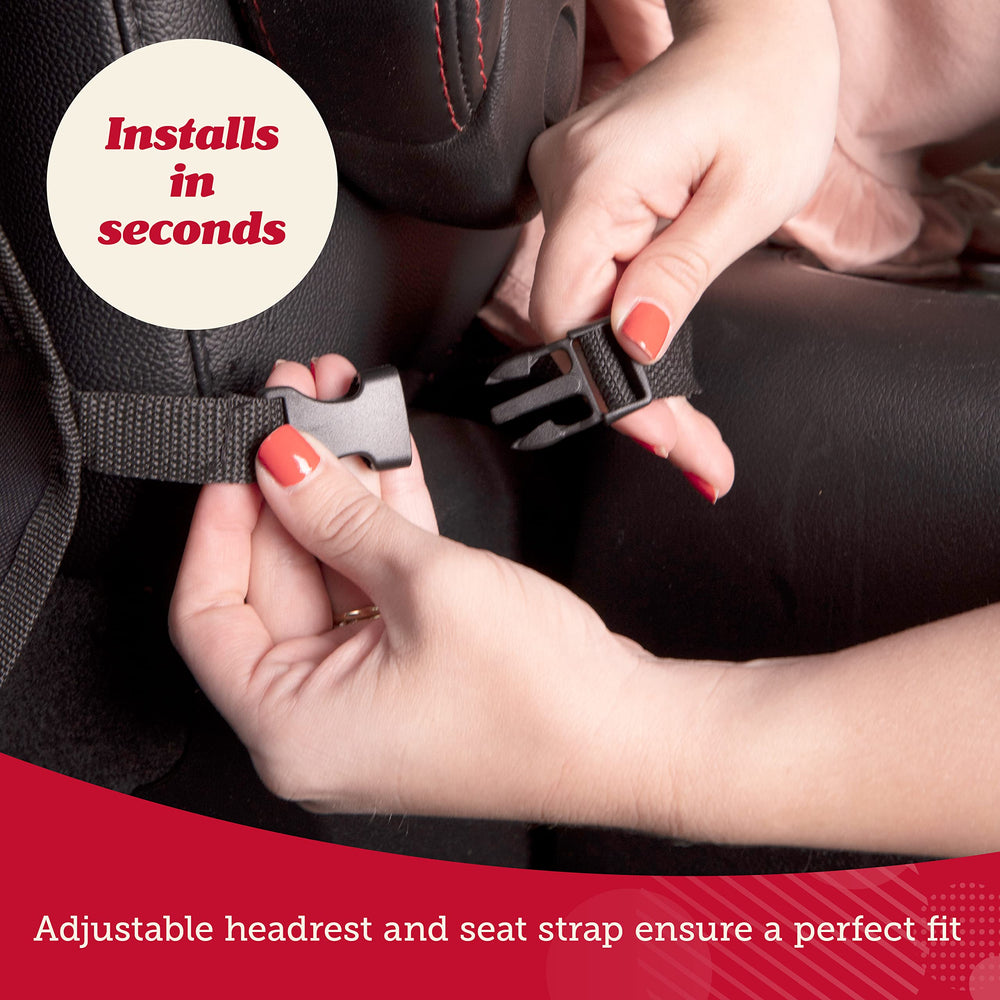 Lusso Gear back seat kick mats with three storage pockets keep toys organized