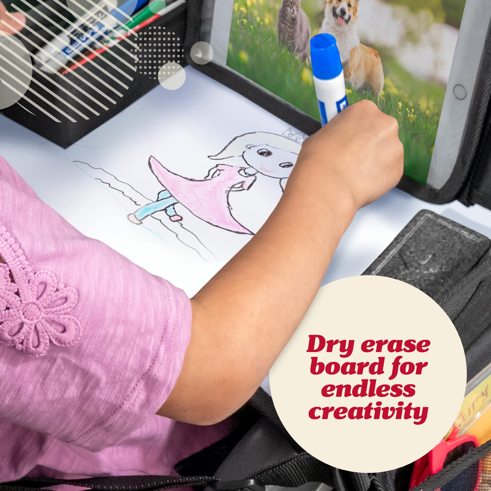Lusso Gear floral tray with no-drop tablet holder