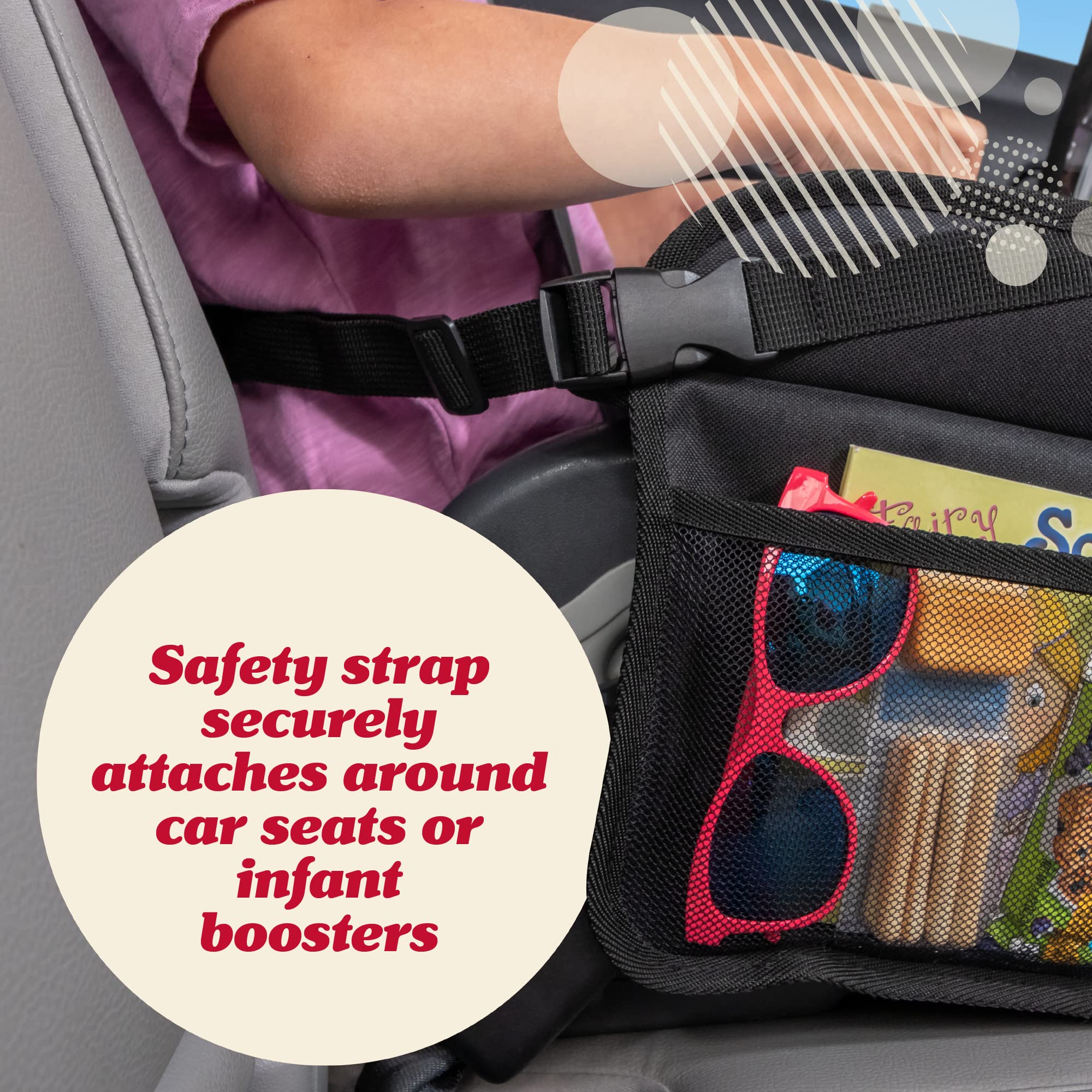 Lusso Gear safety strap adds secure attachment for busy toddlers.
