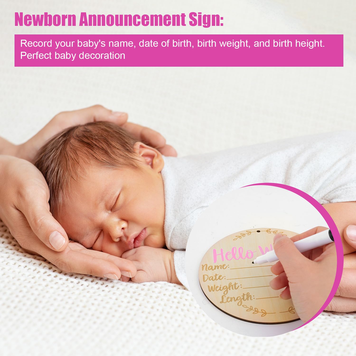 LUTER Hello World sign with pen and rope for easy hanging.