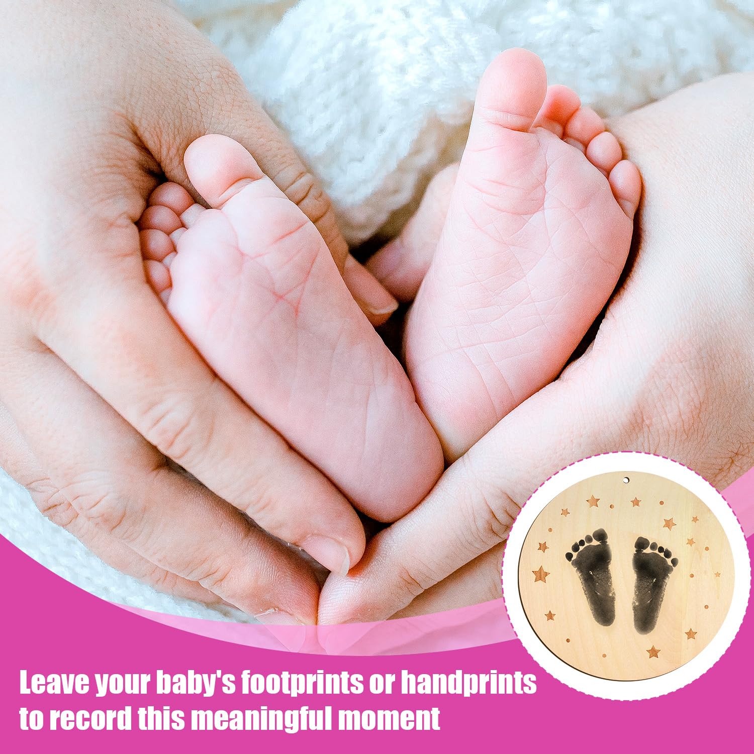 LUTER pink baby shower prop creates charming, ready-to-use photo moments.