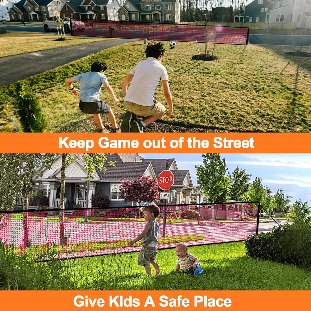 LUTICO basketball barrier helps keep play areas clear of driveways for safer outdoor fun.