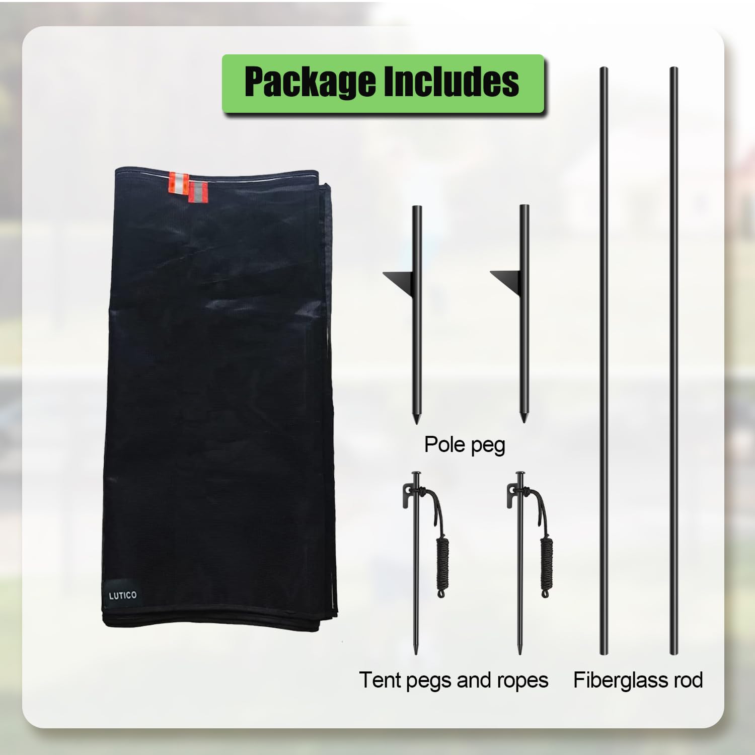 LUTICO ground anchors secure the net on soft ground like grass.