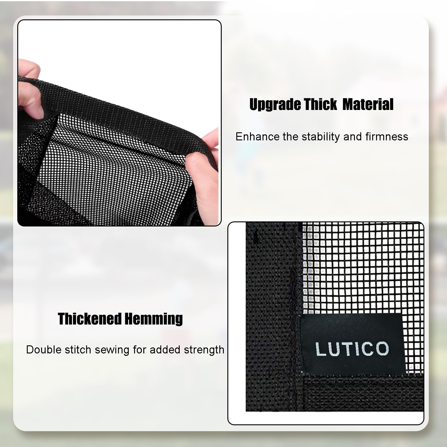 LUTICO reflective-tape detail on net boosts nighttime visibility for added safety.