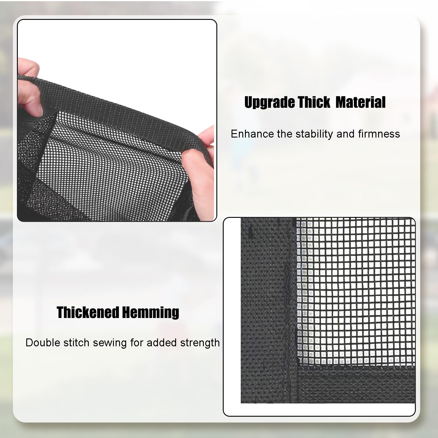 LUTICO net with reflective tape increases visibility during dusk use