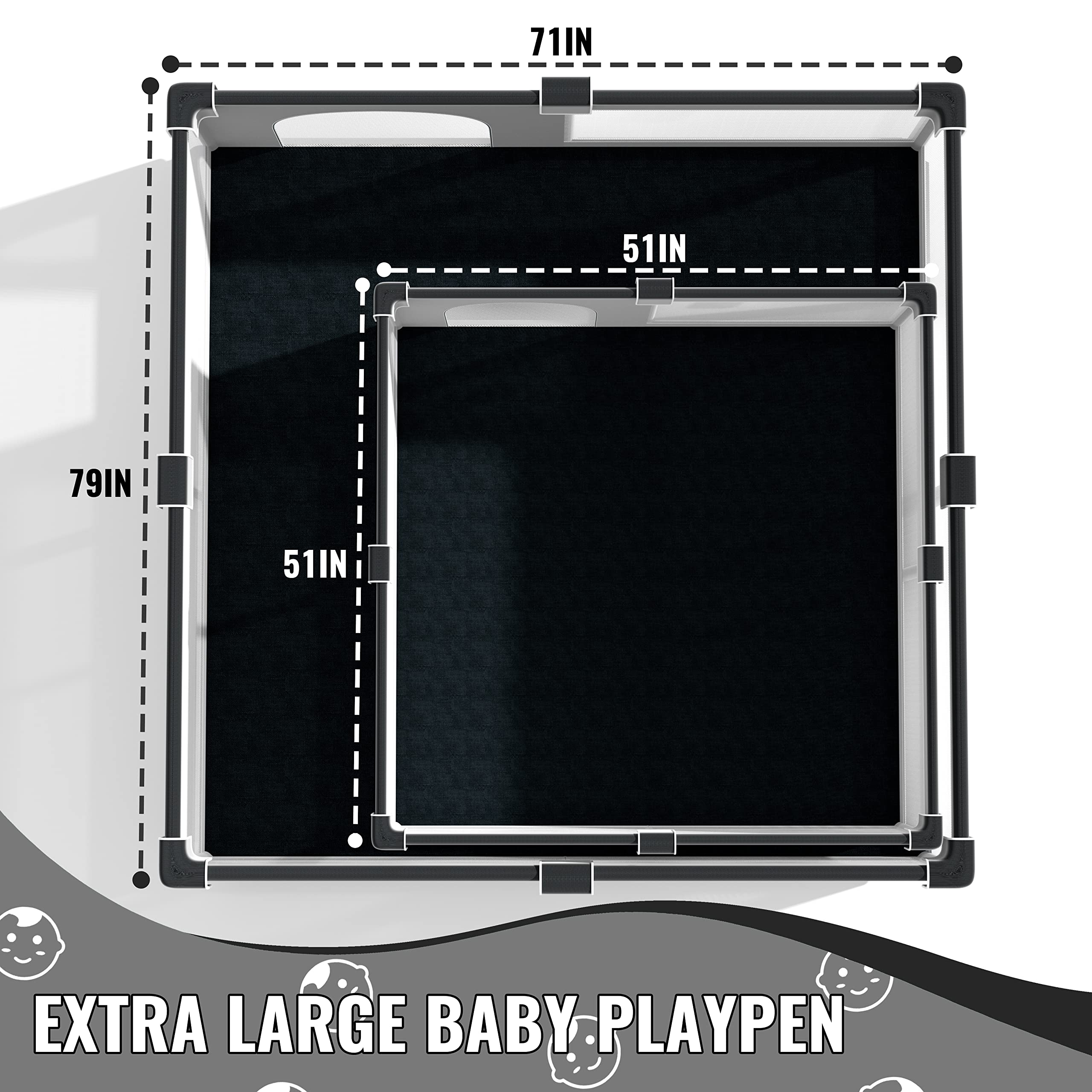 LUTIKIANG Playpen fits well in indoor playrooms for family time