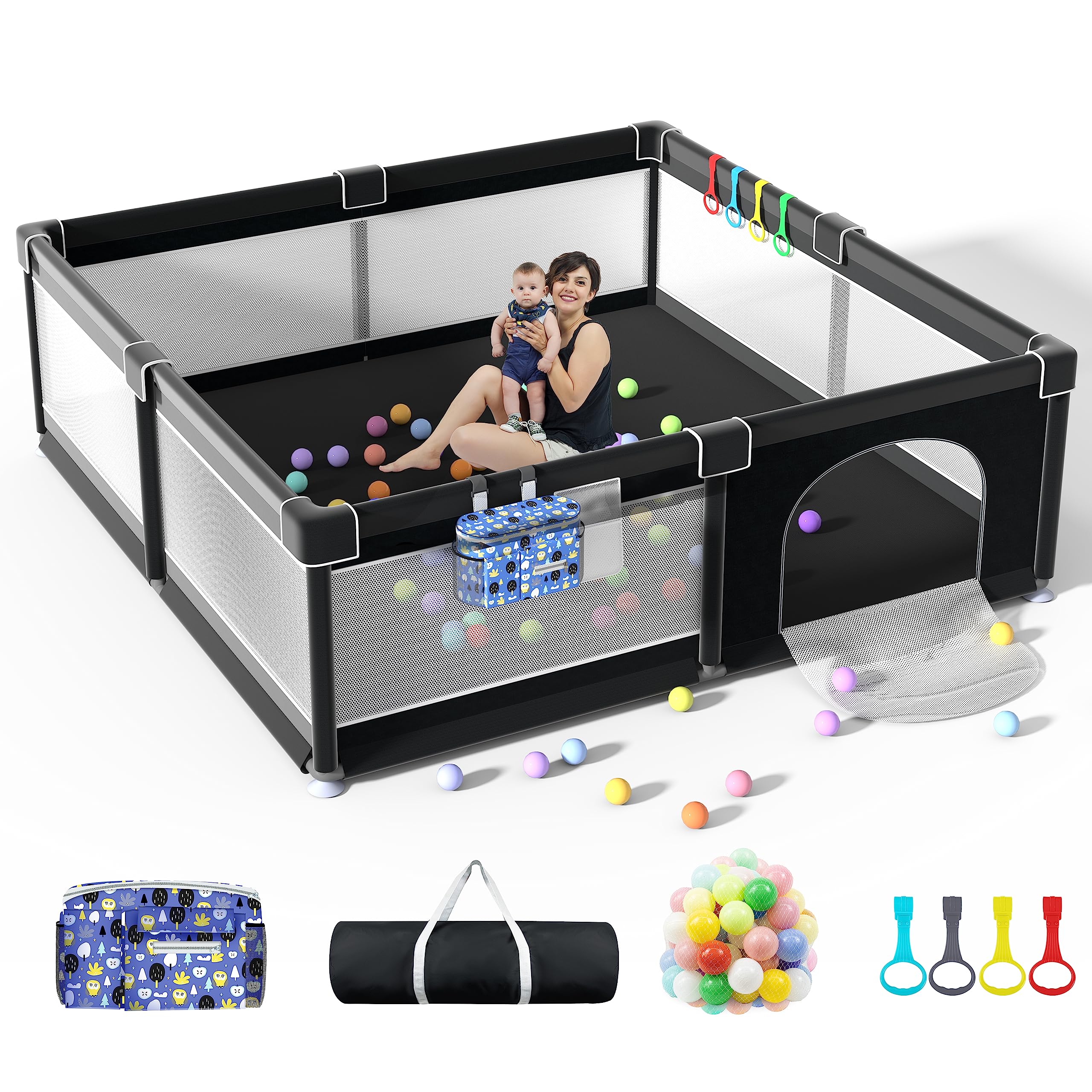 LUTIKIANG Playpen spacious 79x71 setup enabling safe indoor play