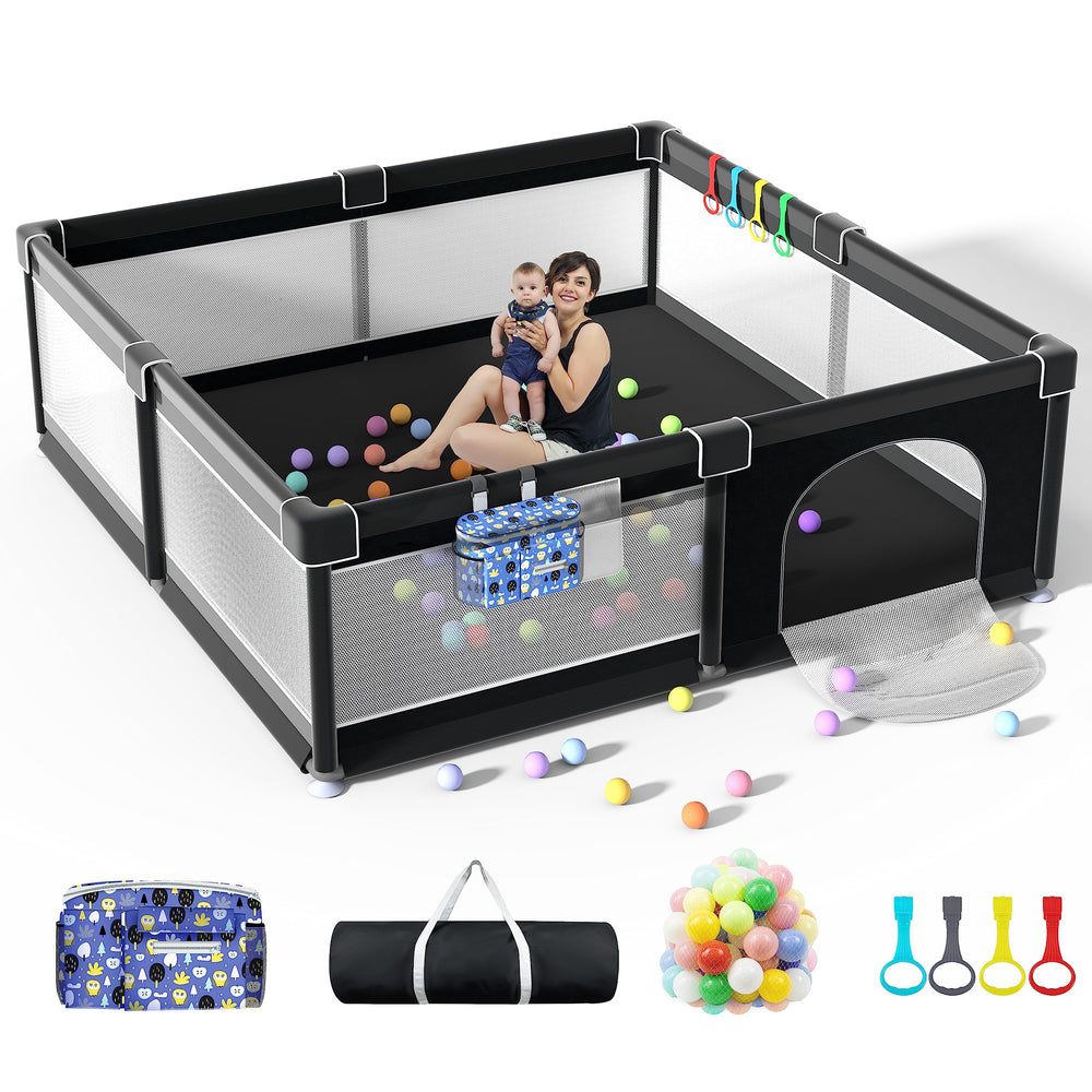 LUTIKIANG Playpen spacious 79x71 setup enabling safe indoor play