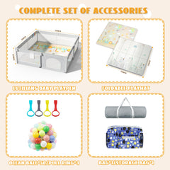 LUTIKIANG playpen shows spacious area for toys and exploration.