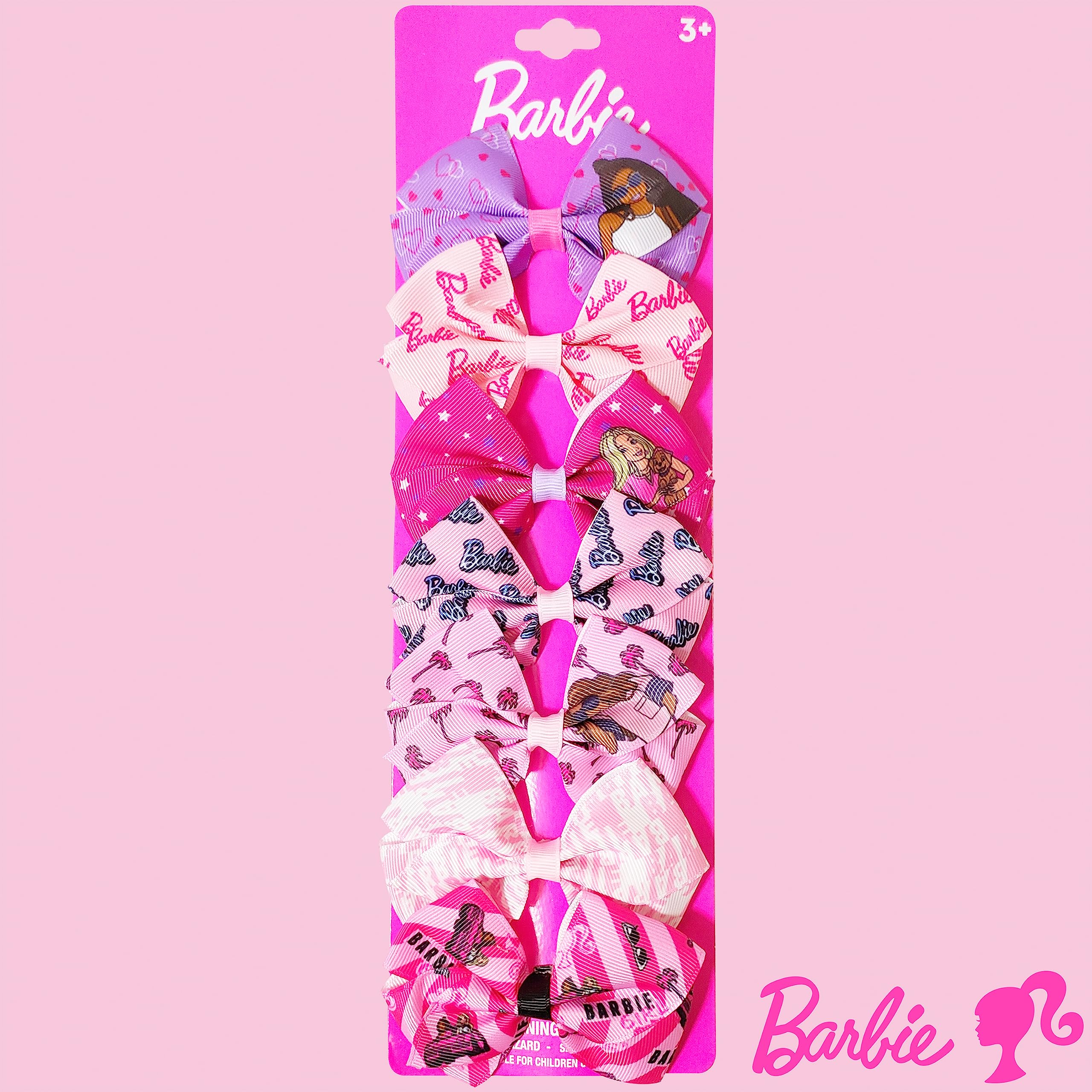 Luv Her Barbie bows worn in hair for easy, mess-free styling during play.