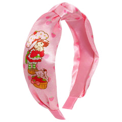 LUV HER Strawberry Shortcake knotted headband, front view, vibrant design for playful everyday wear.