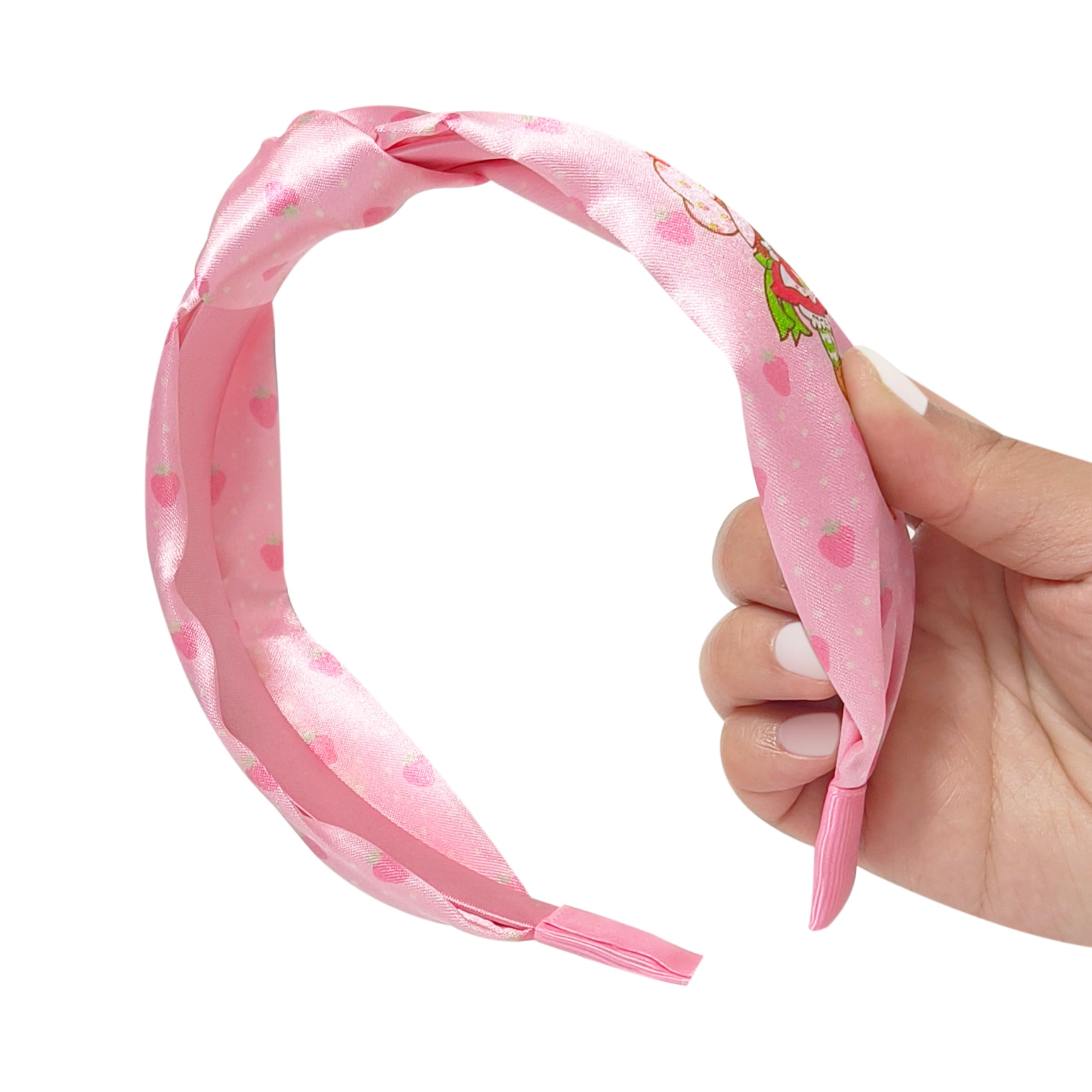 LUV HER Strawberry Shortcake knotted headband, non-slip grip for comfy all-day wear.