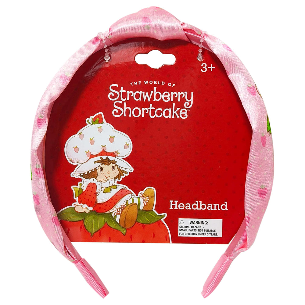 LUV HER Strawberry Shortcake knotted headband, soft materials ensure comfortable wear during active play.