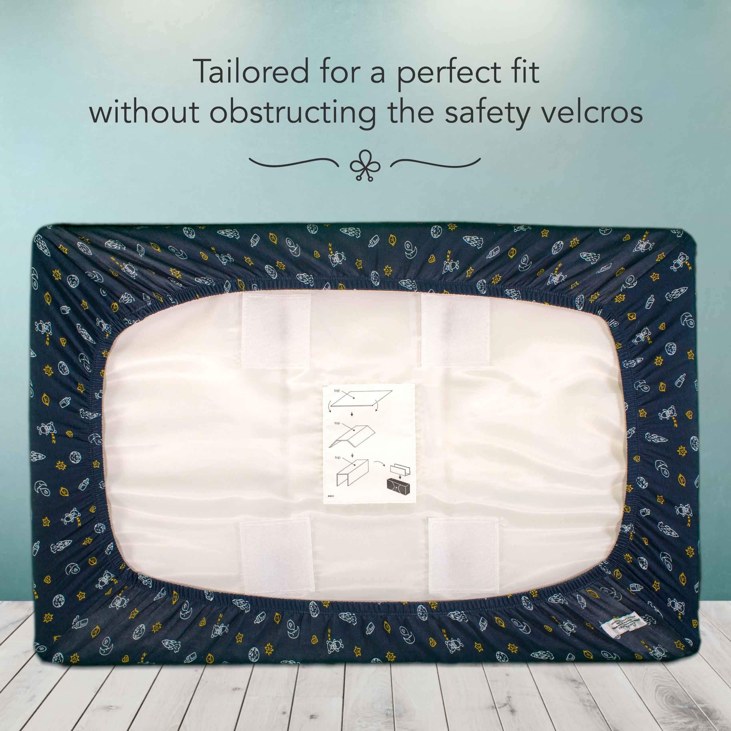 Luvberries bassinet sheets demonstrate easy-care, machine-washable durability.