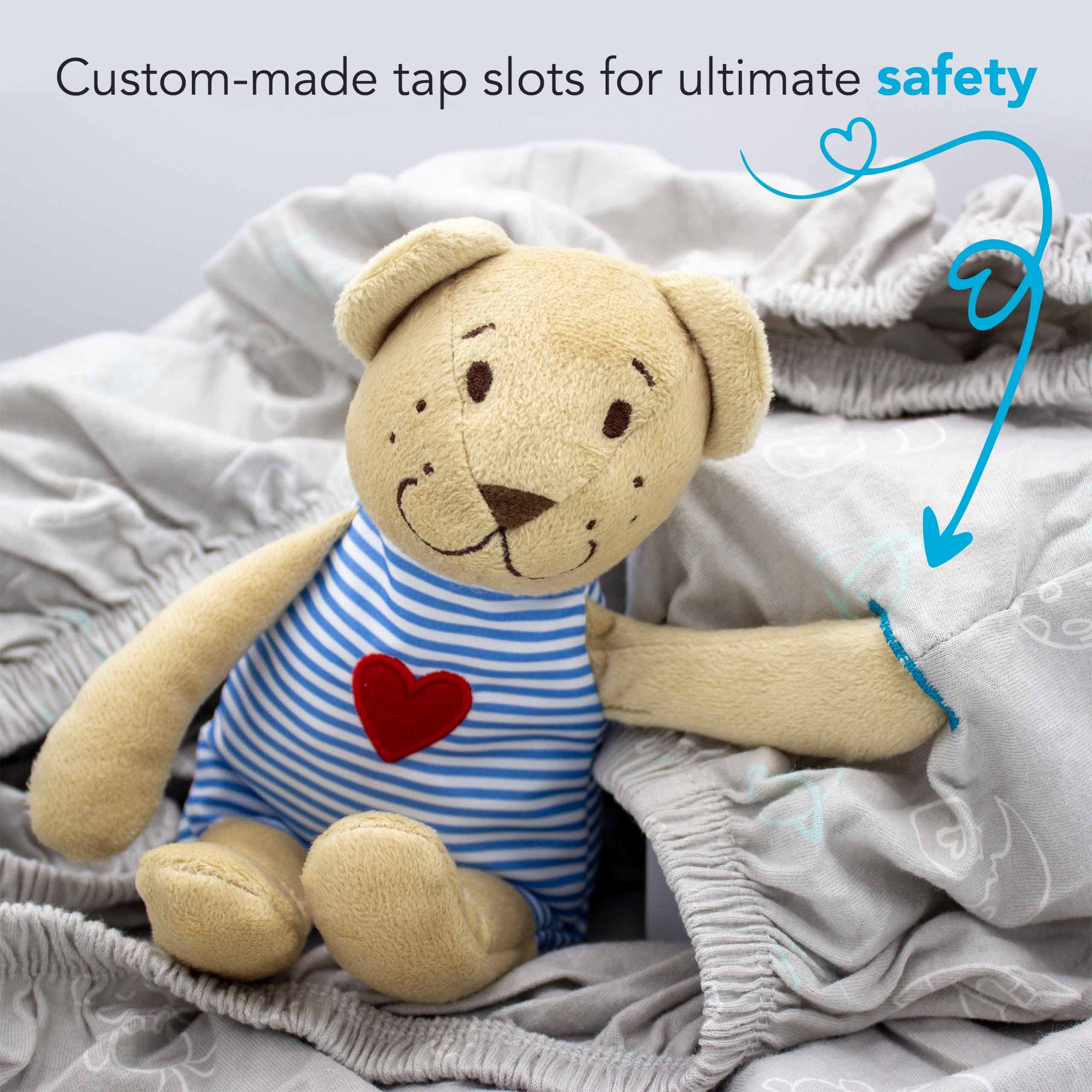 Luvberries sheets are durable and machine washable for busy parents