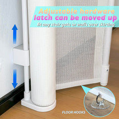 Luvcoo one-handed operation gate ideal for busy caregivers.