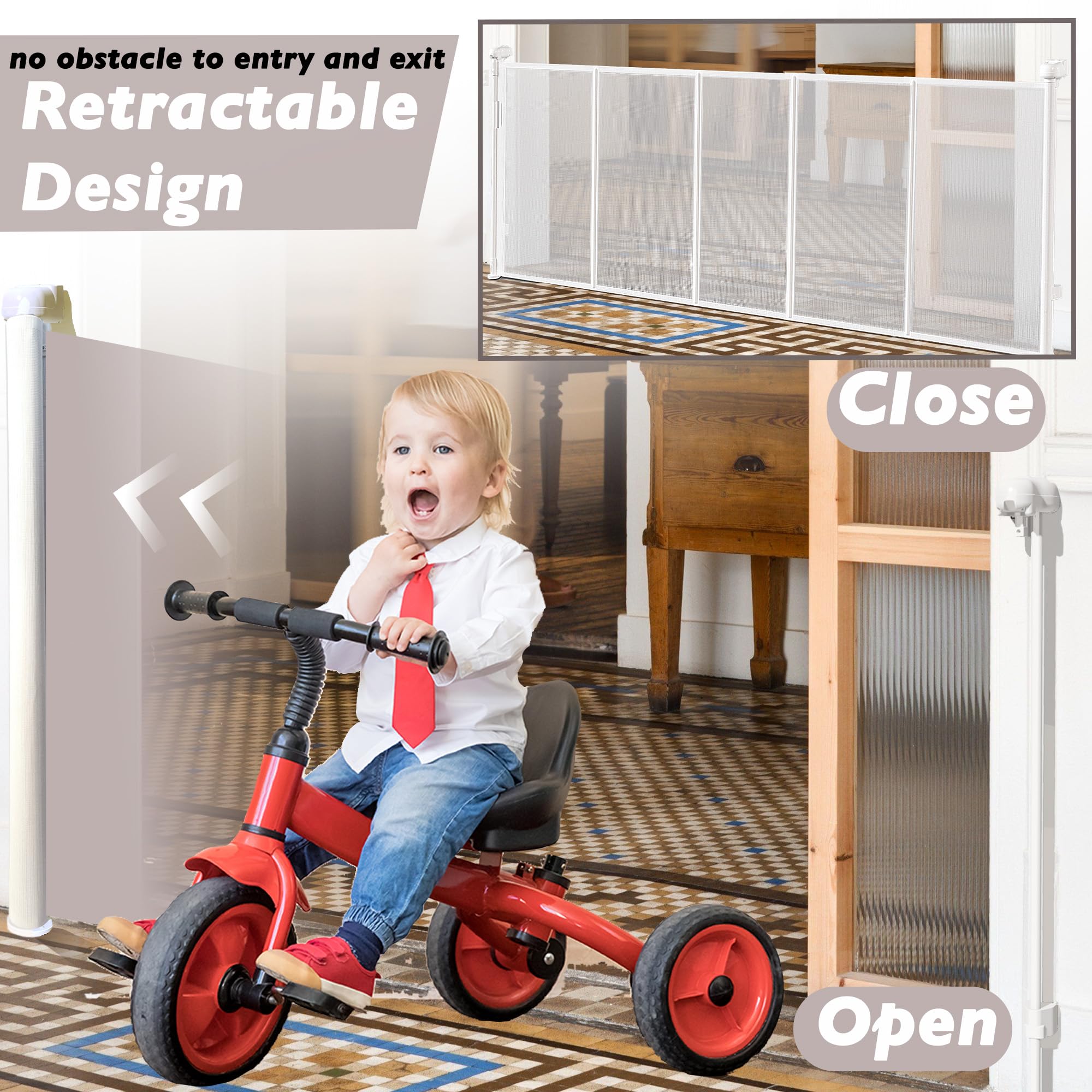 Luvcoo one-handed operation for effortless passage with baby or items