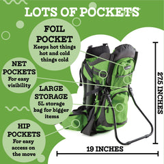 Luvdbaby insulated bottle pocket keeps drinks cool or warm during hikes.