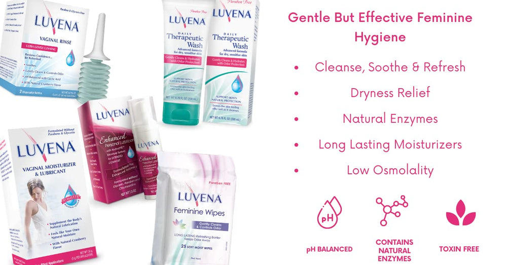 Luvena Lubricant packaging close look highlights compact, discreet bottle design.