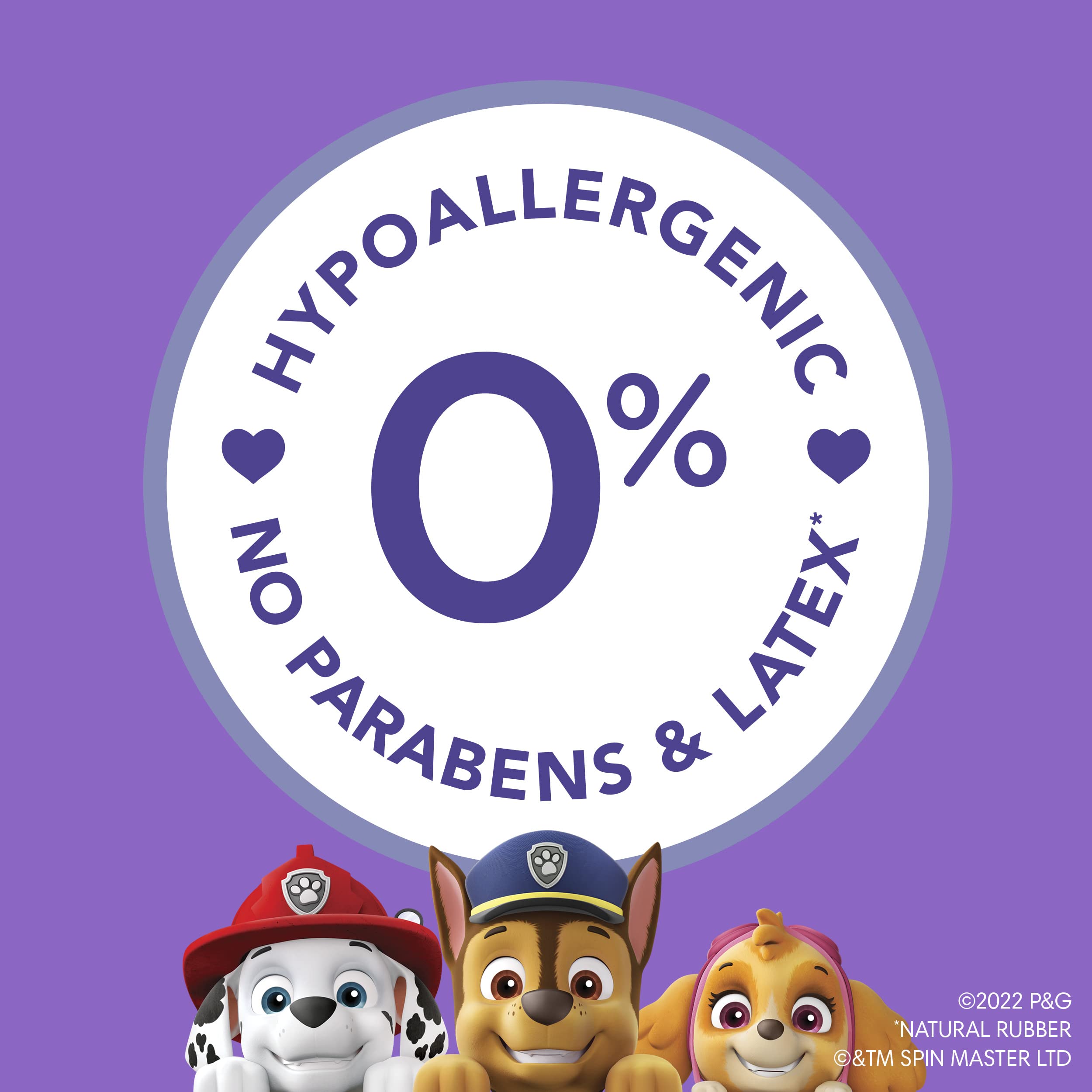 Luvs diapers are hypoallergenic and latex-free for gentle baby skin.