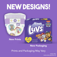Luvs diaper with Night Lock Plus for overnight protection and a soft feel.