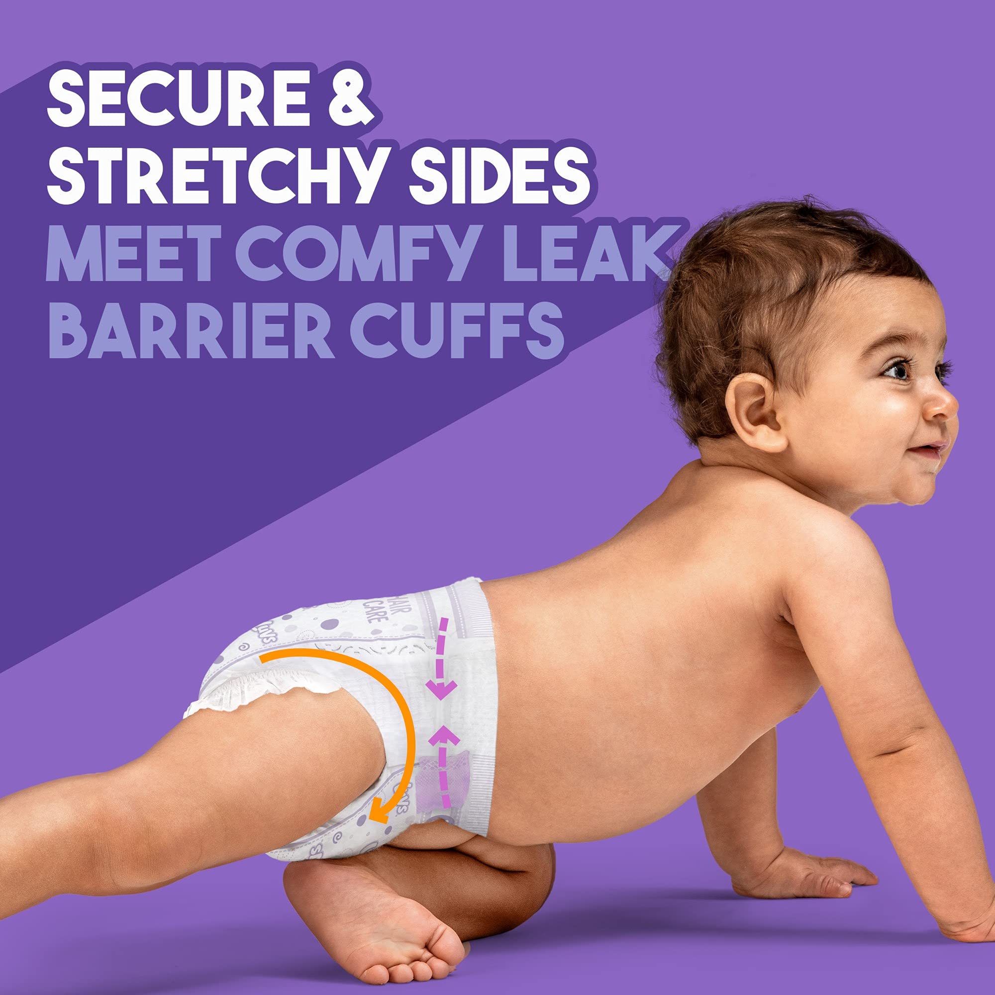 Luvs Diapers Size 1 open pack for easy storage.
