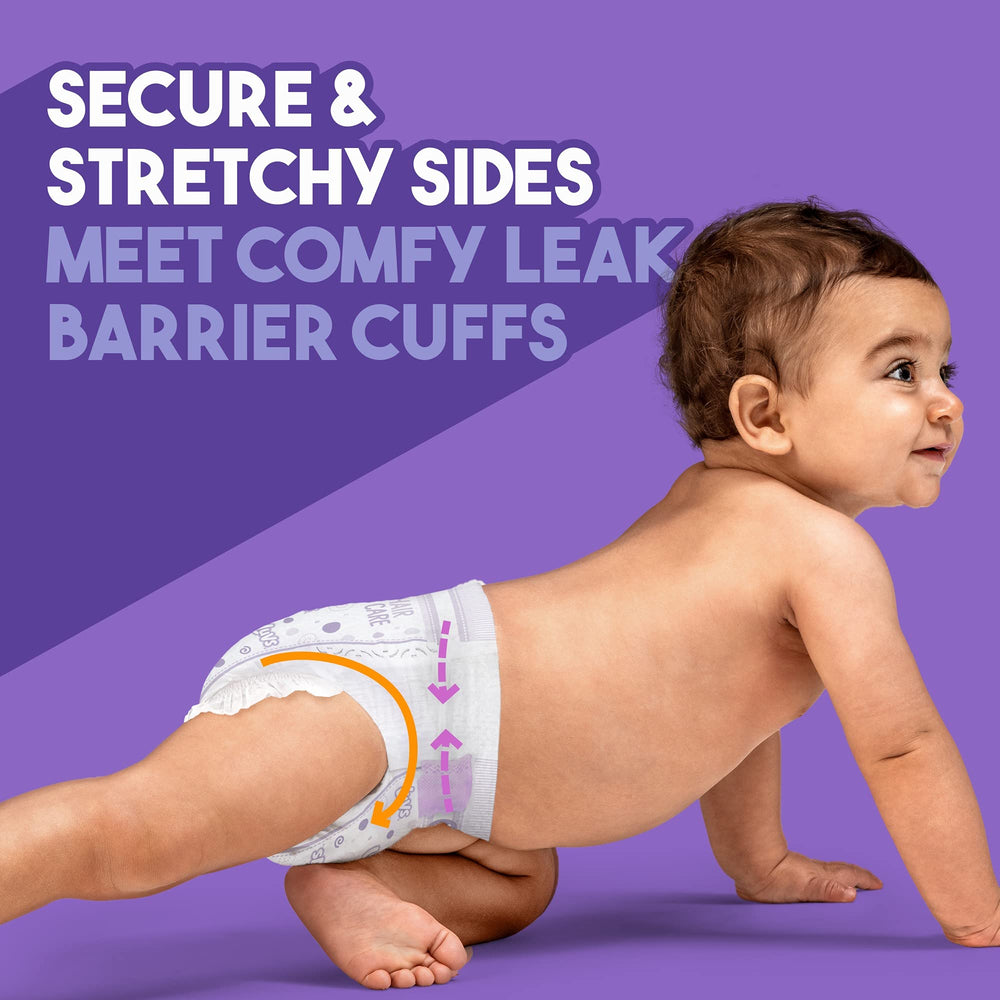 Luvs Diapers Size 1 open pack for easy storage.