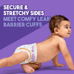 Luvs Diapers Size 1 open pack for easy storage.