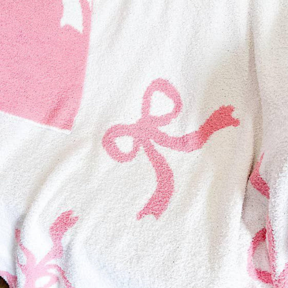 Luxape Bow Blanket 60x50 inches provides comfortable throws for caregivers.