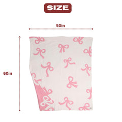 Luxape Bow Blanket reversible design offers two looks in one cozy layer.