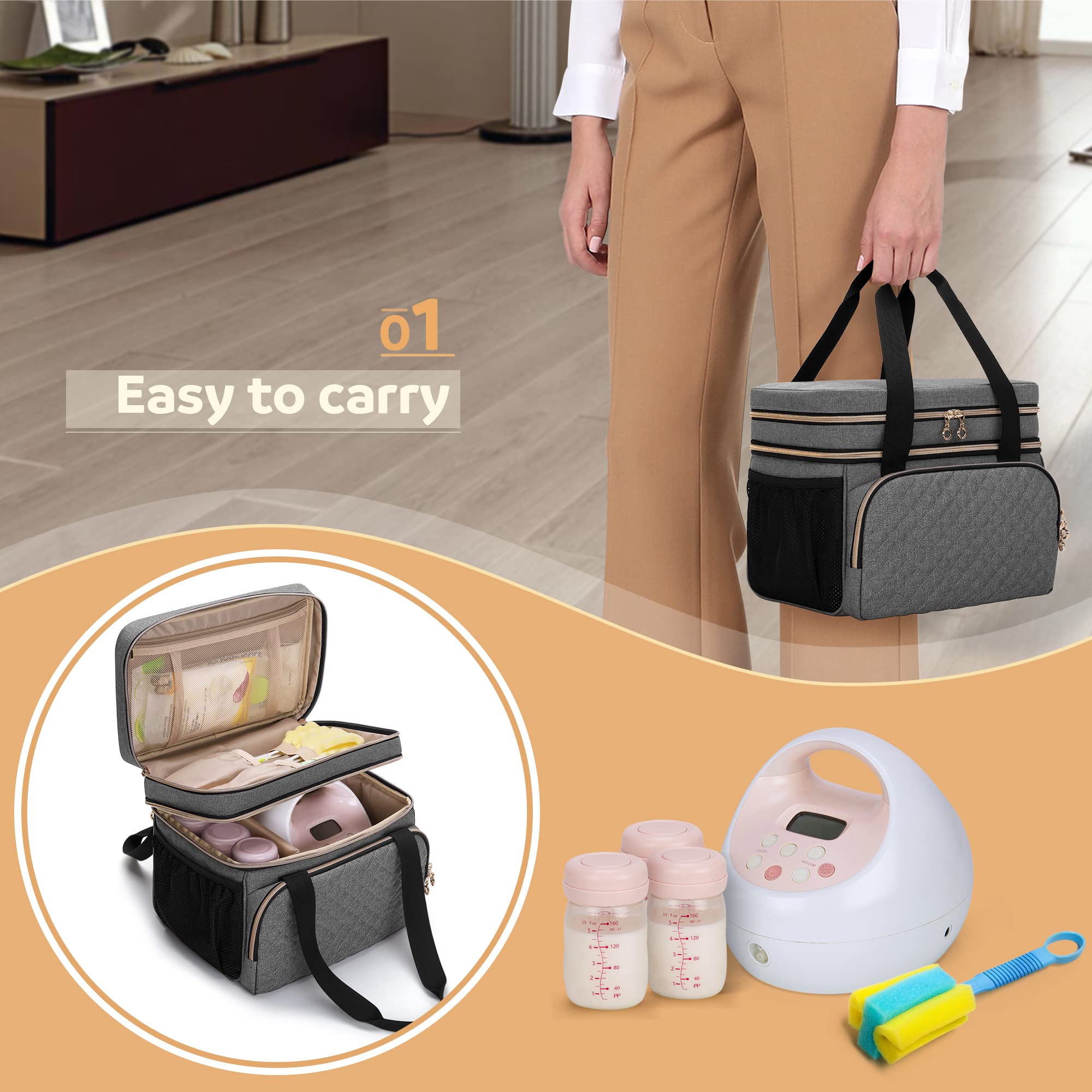Luxja bag portable handles simplify transport.