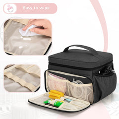 Main compartment with detachable divider for Spectra S1/S2 and bottles.