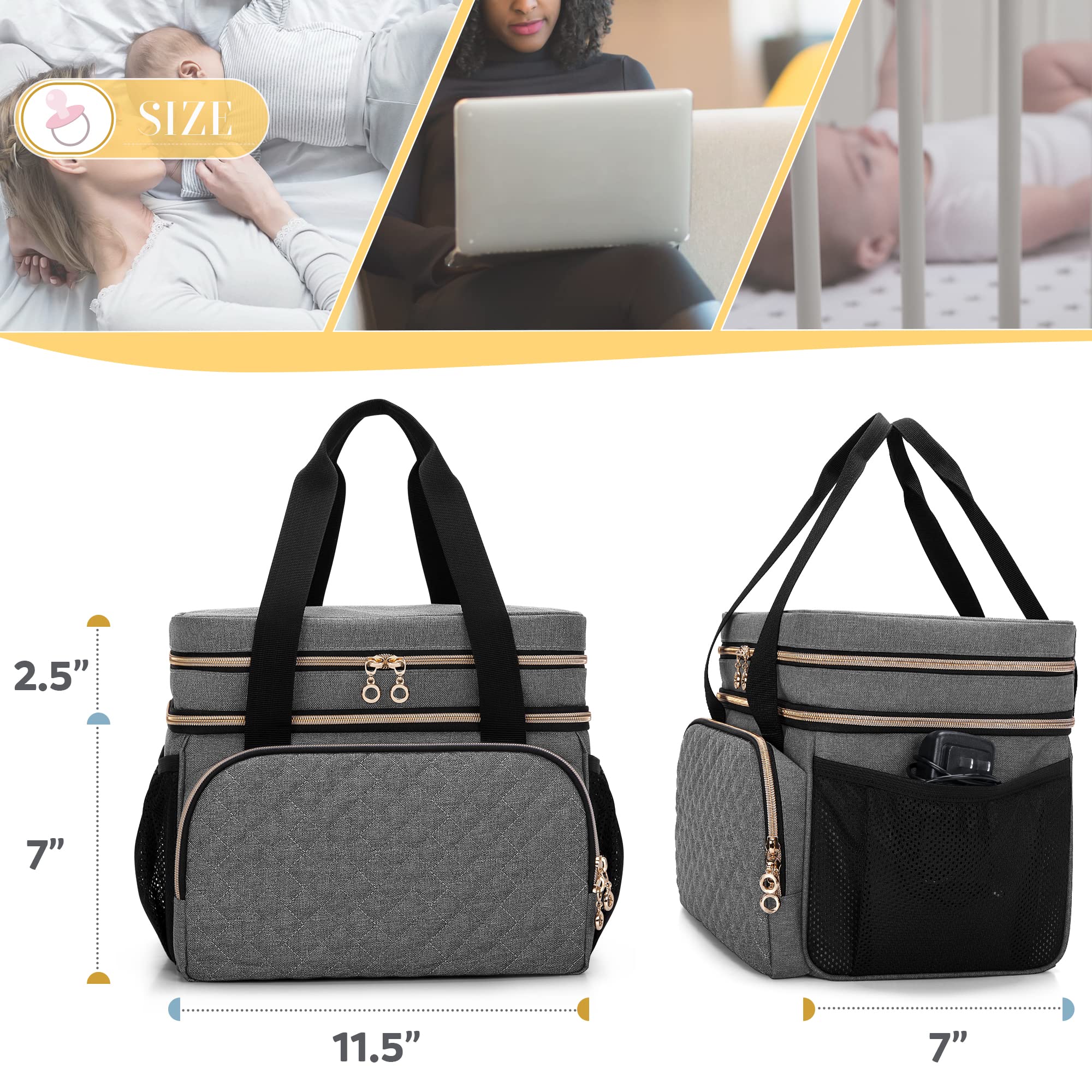 Luxja bag heavy-duty nylon with padded lining protects pump.