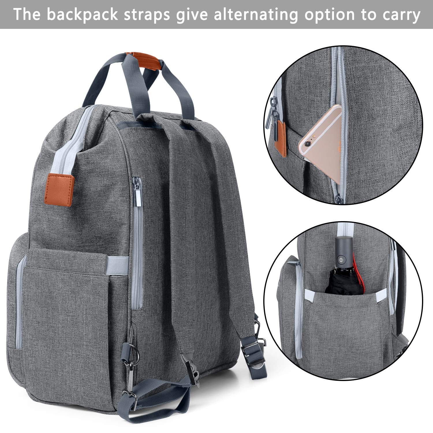 LUXJA multiple pockets keep keys, tissues, and phone neatly organized
