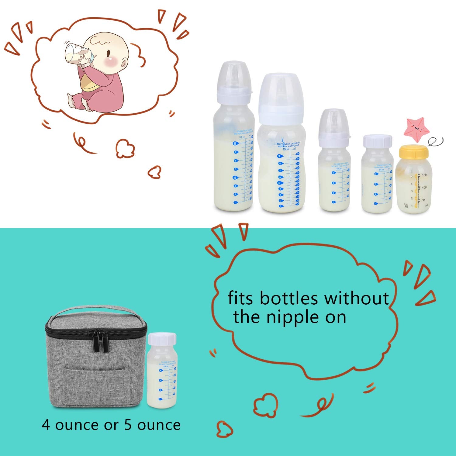 Luxja interior lining shown, leakproof design helps separate bottles.