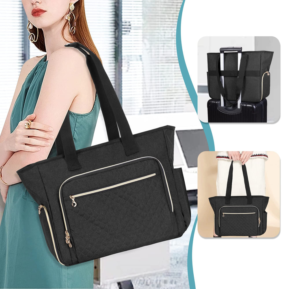 LUXJA padded laptop pocket fits up to 15.6-inch laptop for work